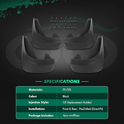 Miniatura 2 de SCITOO Protectores contra salpicaduras de barro para Toyota Avalon para Toyota Camry para Toyota Celic para Toyota Corolla Echo Matrix Mira MR2