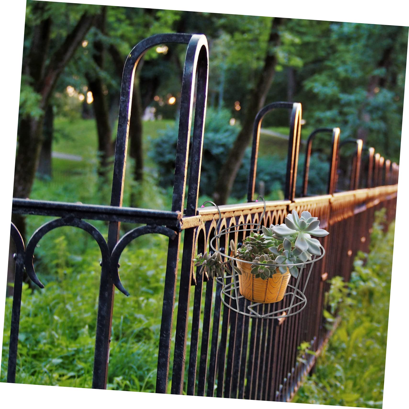 UPKOCH 2 Pezzi Supporto Per Fiori Da Appendere Alla Parete Supporto Per Vasi Da Appendere Ringhiera Alta Supporto Per Fioriere Sospeso Supporto Per Fioriere Sospeso Ringhiera