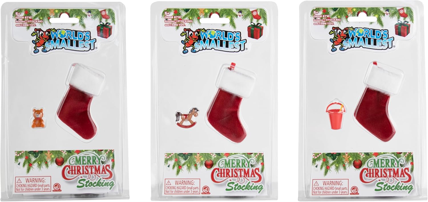 Worlds Smallest Christmas Stocking Bundle Set of 3