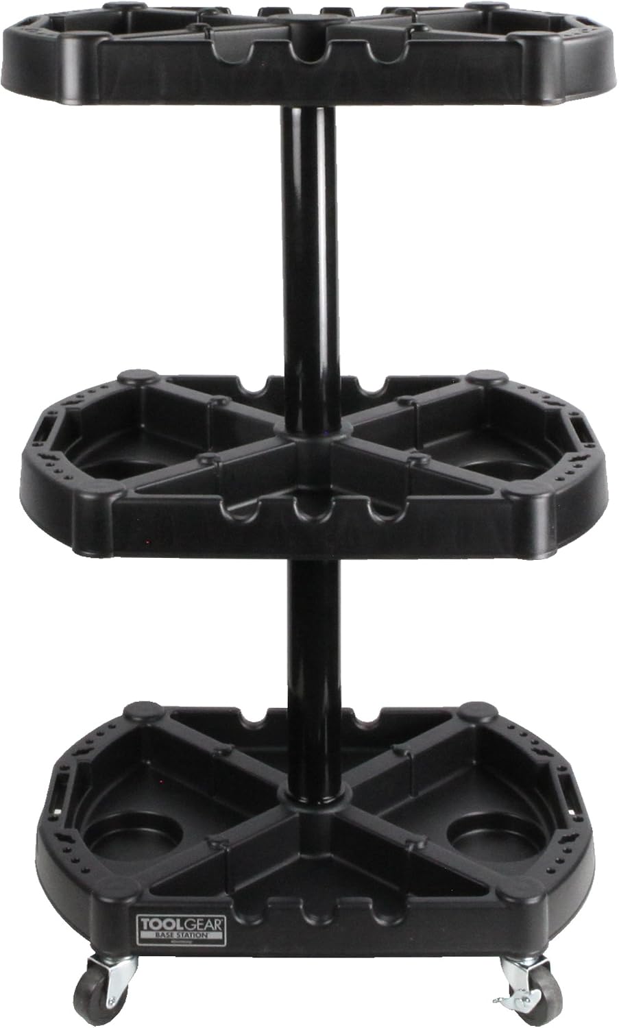 Boomerang Base Station - Modular 3 Tray Rolling Tool Organizer Rack - Black