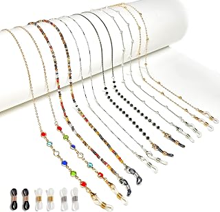 EJOQSON Beaded Glasses Chain for Women - 6 Stylish Eyeglass Straps, Secure Neck Holders for Sunglasses & Reading Glasses