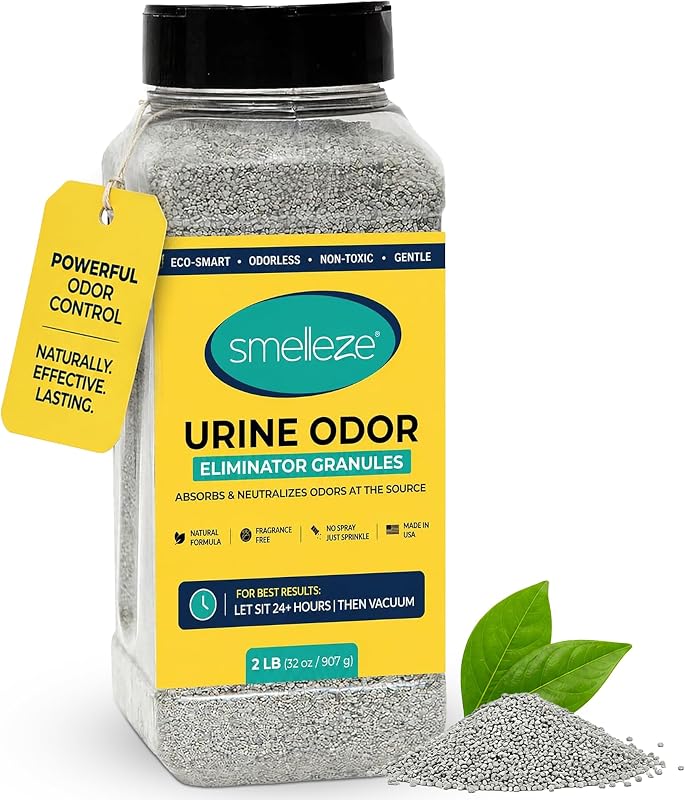 Removedor de Odores de Urina SMELLEZE em Grânulos Minerais sem Fragrância, 907 g