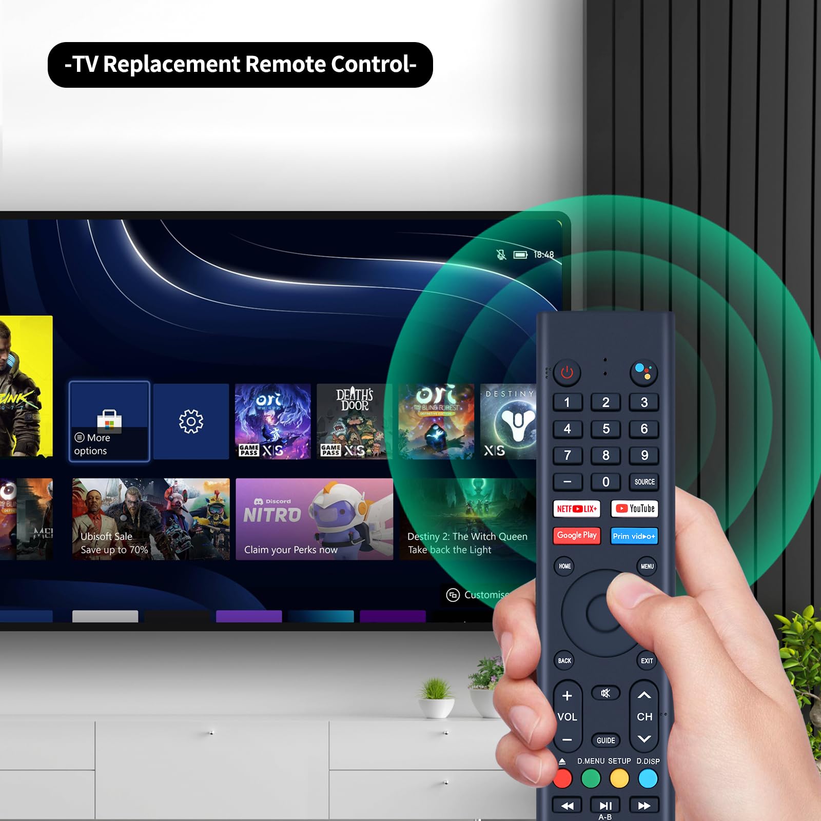 Telecomando di ricambio universale per TV Sylvox Deck Pro Pool Pro QLED