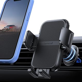 Lamicall Car Vent Phone Mount - 2023 Wider Clamp & Metal Hook Air Vent Cell Phone Holder Cradle, [Thick Cases Friendly] Cellphone Vent Clip, Hands Free 360 Adjustable Mobile Stand for 4-7” Smartphones