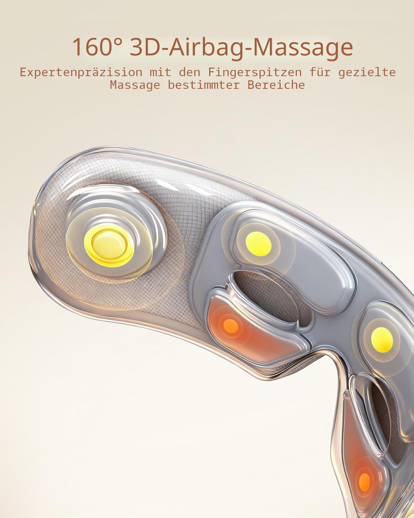 Ultra-leichter Augenmassager mit 2 Heizstufen, 120 Min Laufzeit
