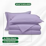 Elegant Comfort Luxury 2-Piece Duvet Cover Set - Ultra Soft 1500 Thread Count Egyptian Quality Hotel Collection - Comforter Cover with Button Closure and 2 Pillow Shams, Twin/Twin XL, Lilac