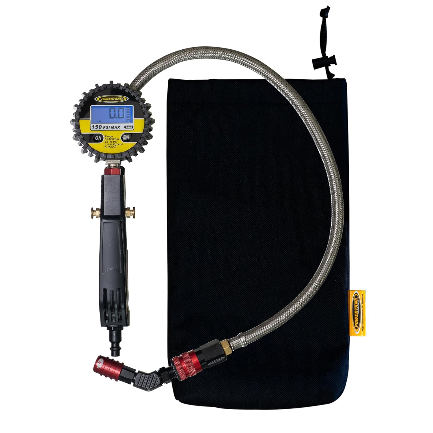 Tire Inflator Gauge Tool - 150 psi Digital Modular Ventoso™ - Work Horse RED