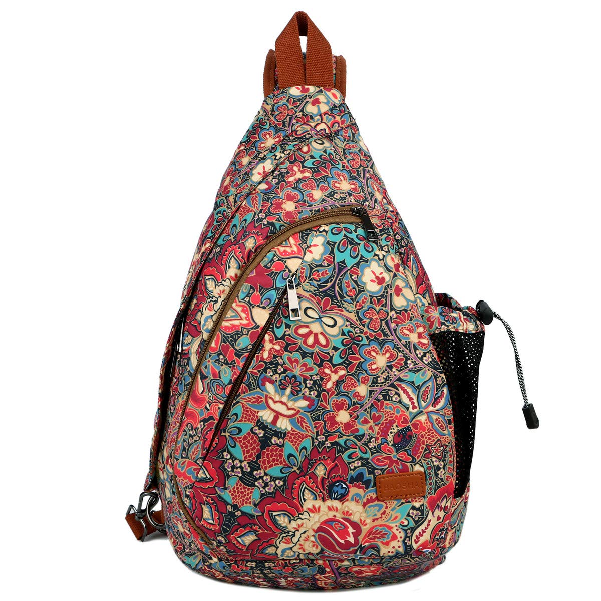 BAOSHA Sac à dos Sling - Sac à bandoulière, poitrine, épaule, pour voyage, randonnée pour femmes XB-04, L, Unique