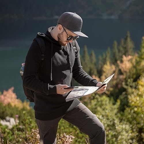 Miniatura 6 de Gorra de béisbol, gorra de camionero Snapback para hombres y mujeres con bandera estadounidense y malla ajustable, transpirable, sombreros de