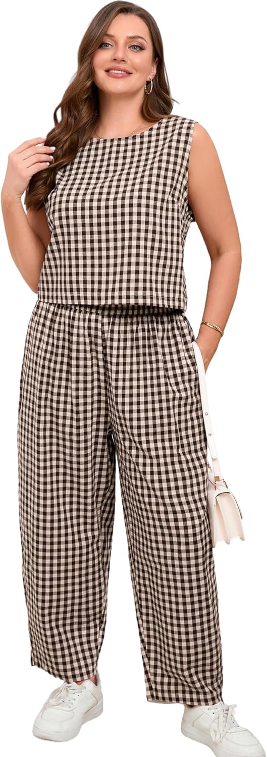 2 Piece Sets For Women 2026 Summer Matching Wide Leg Crop Pants Outfits Travel Vacation Beach Lounge Sets - Image 5