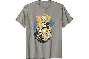 Mickey And Friends Retro Basketball 90's Dunk Logo T-Shirt