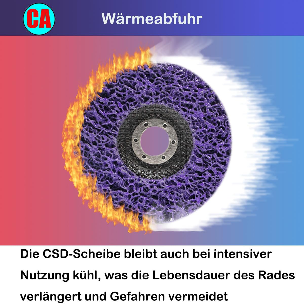125mm CSD Scheibe, 5 Stück lila Reinigungsscheiben Schleifscheiben, Nylon Flex Scheiben Entfernung Von Farben Rost für Winkelschleifer