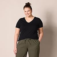 Vista 6 de Tienda Essentials Women's Regular-Fit Short-Sleeve T-Shirt (Crewneck and V-Neck Options), Multipacks