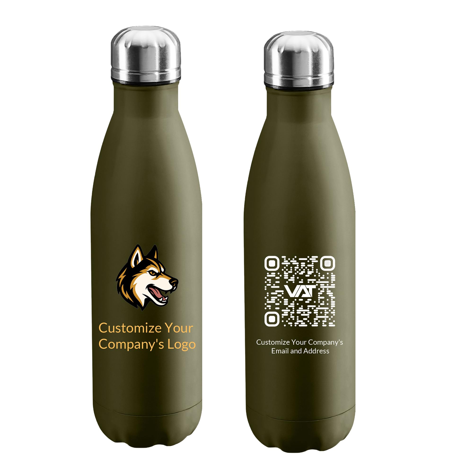 17oz Custom Water Bottle White Personalized Water Bottles for Women Stainless Steel Insulated Tumbler Customized Gifts for Women