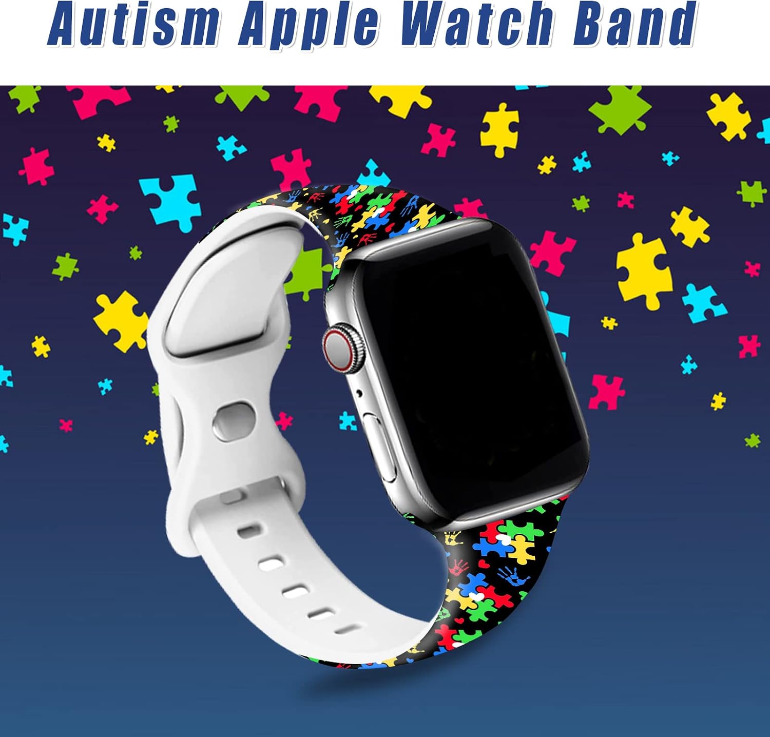 Watch Band Compatible with Apple Watch 38mm 40mm 41mm 42mm 44mm 45mm 49mm Silicone Wristbands Strap Replacement for IWatch 9 8 7 6 5 4 3 2 1 Women Men Gifts image 2