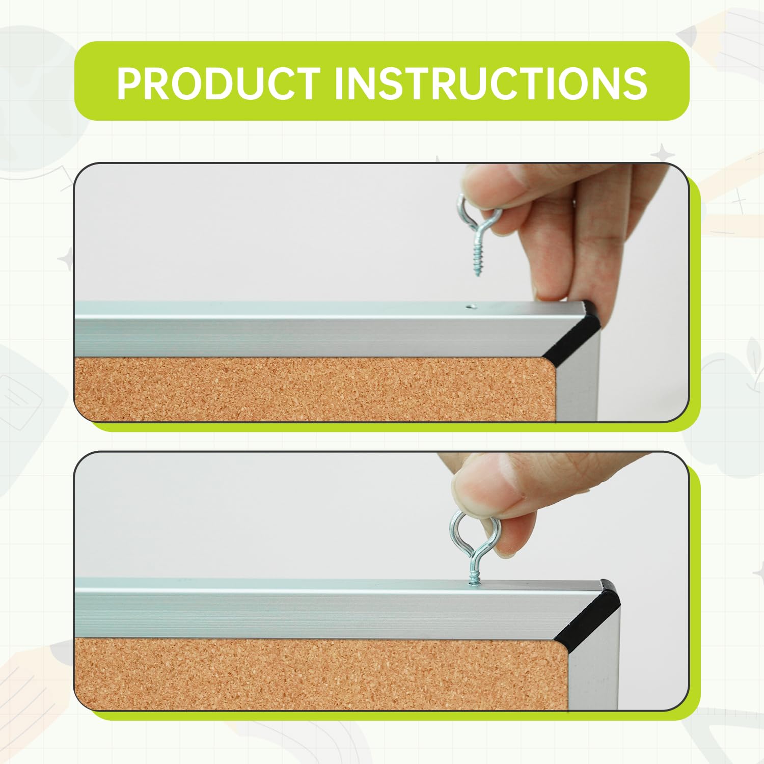 Amazon | コルクボード 10x10インチ | 掲示板 | 文房具・オフィス用品