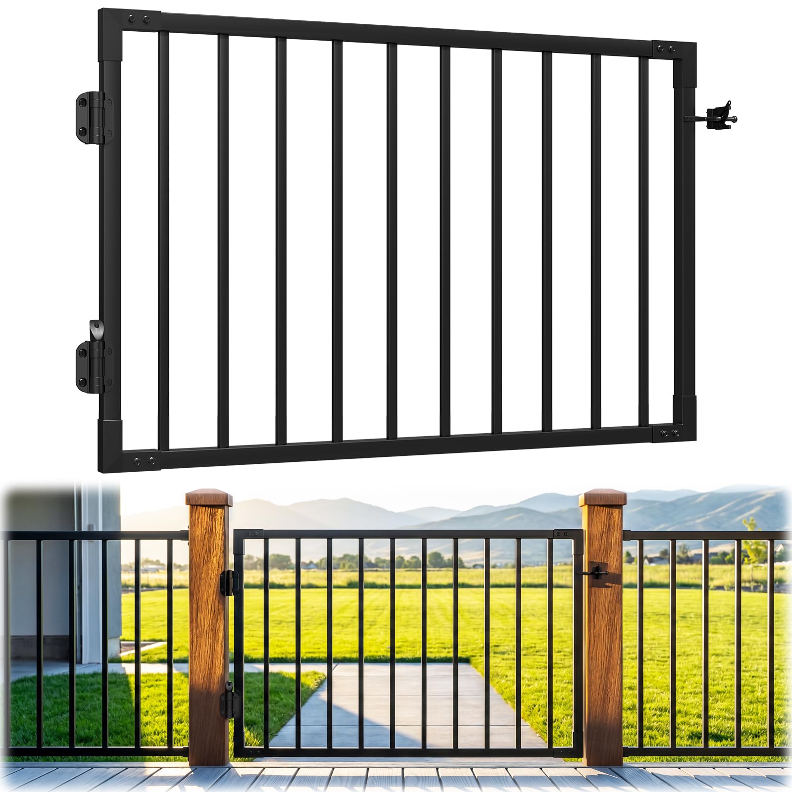 Guwezoy 4ft x 36in Aluminum Deck Gate Kit