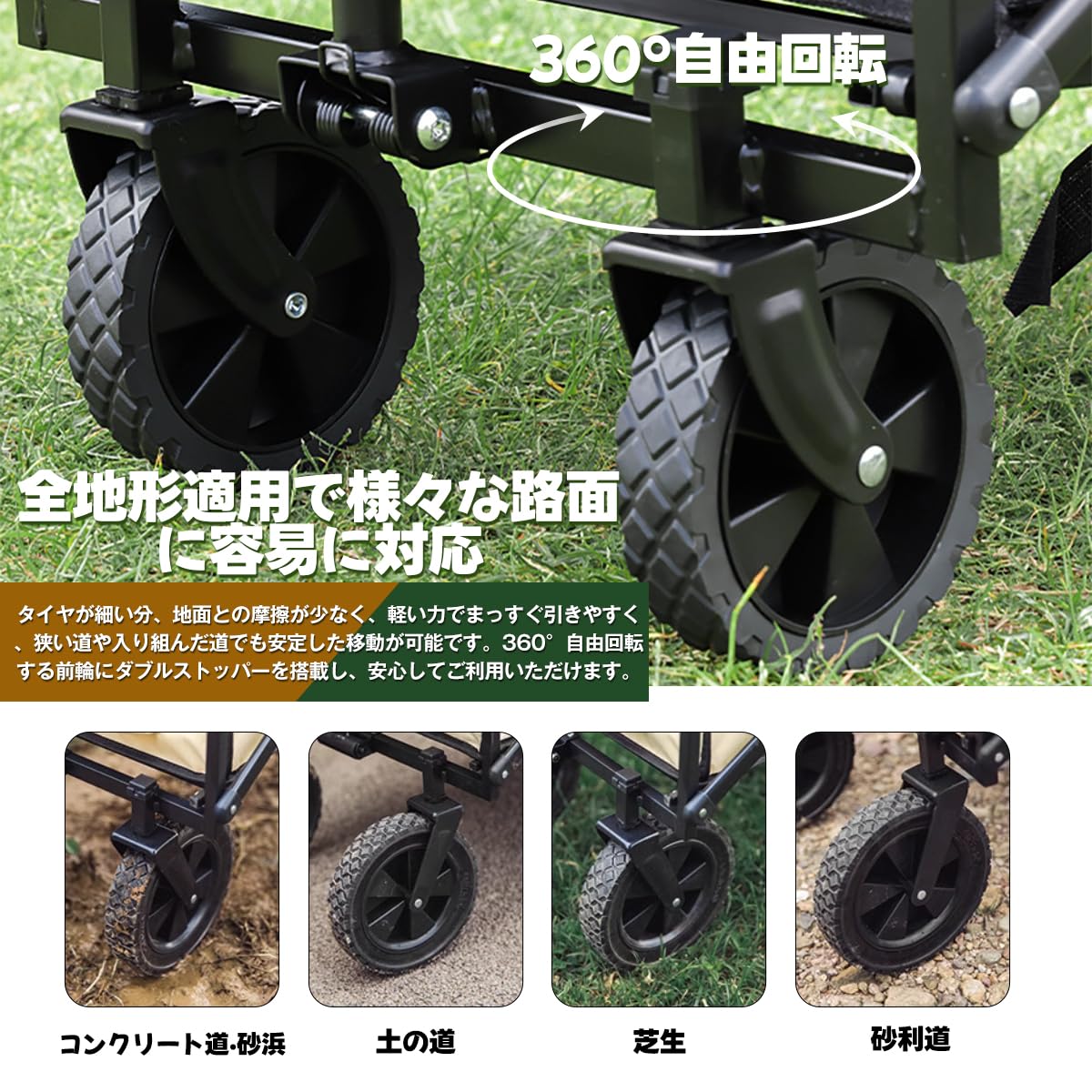 Amazon.co.jp: RULAYMAN アウトドアワゴン【2025強化版 後部展開可】大