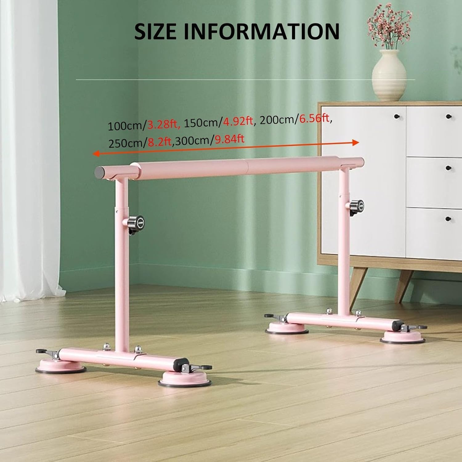 バレエバー スタンド　白 天然木　Chic Zone 中古　バーレッスン バレエバー スタンド 白 天然木 Chic Zone 中古 バーレッスン