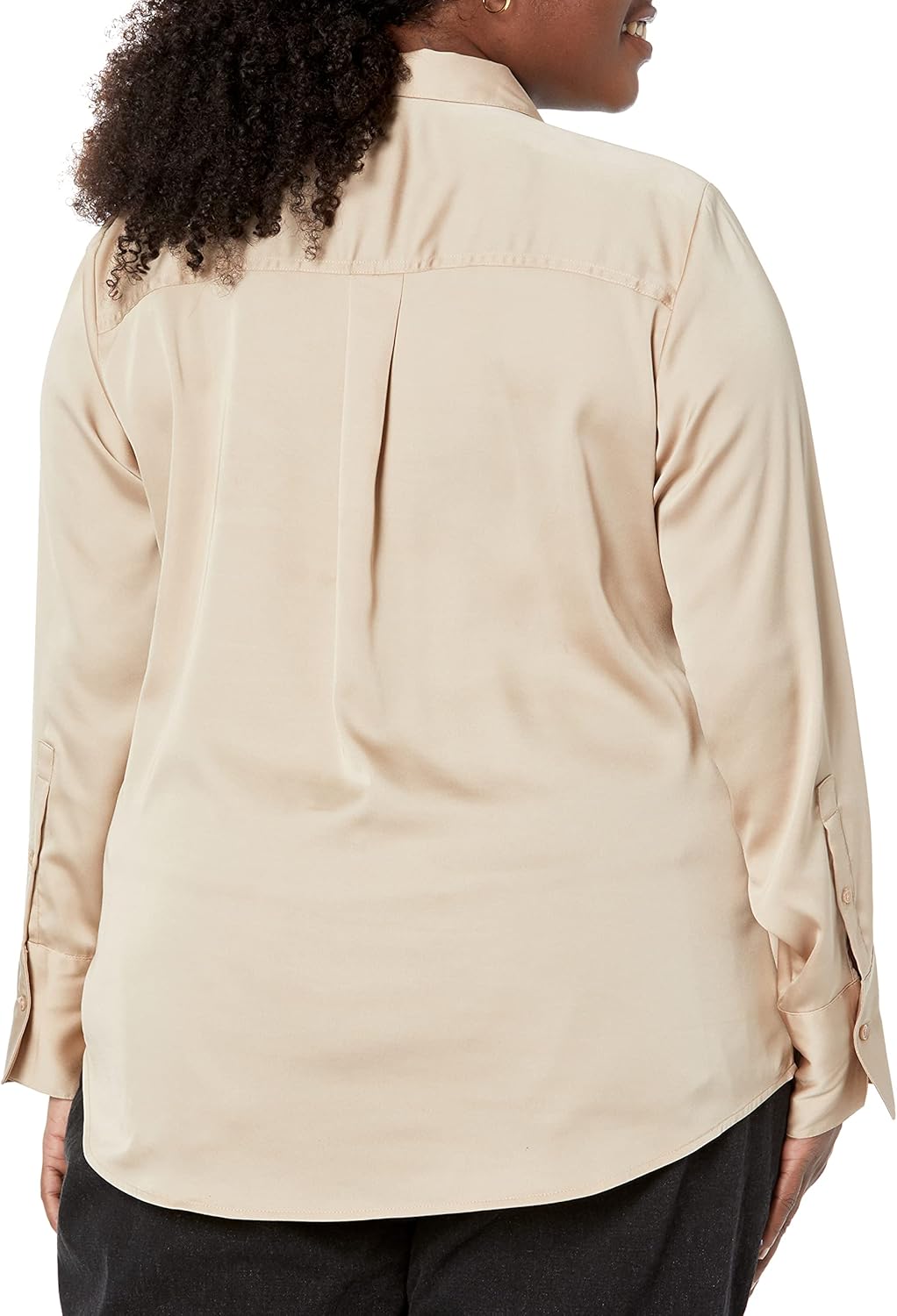 Amazon Essentials Womens Regular-Fit Satin Button Down Blouse (Available in Plus Size) - Image 6