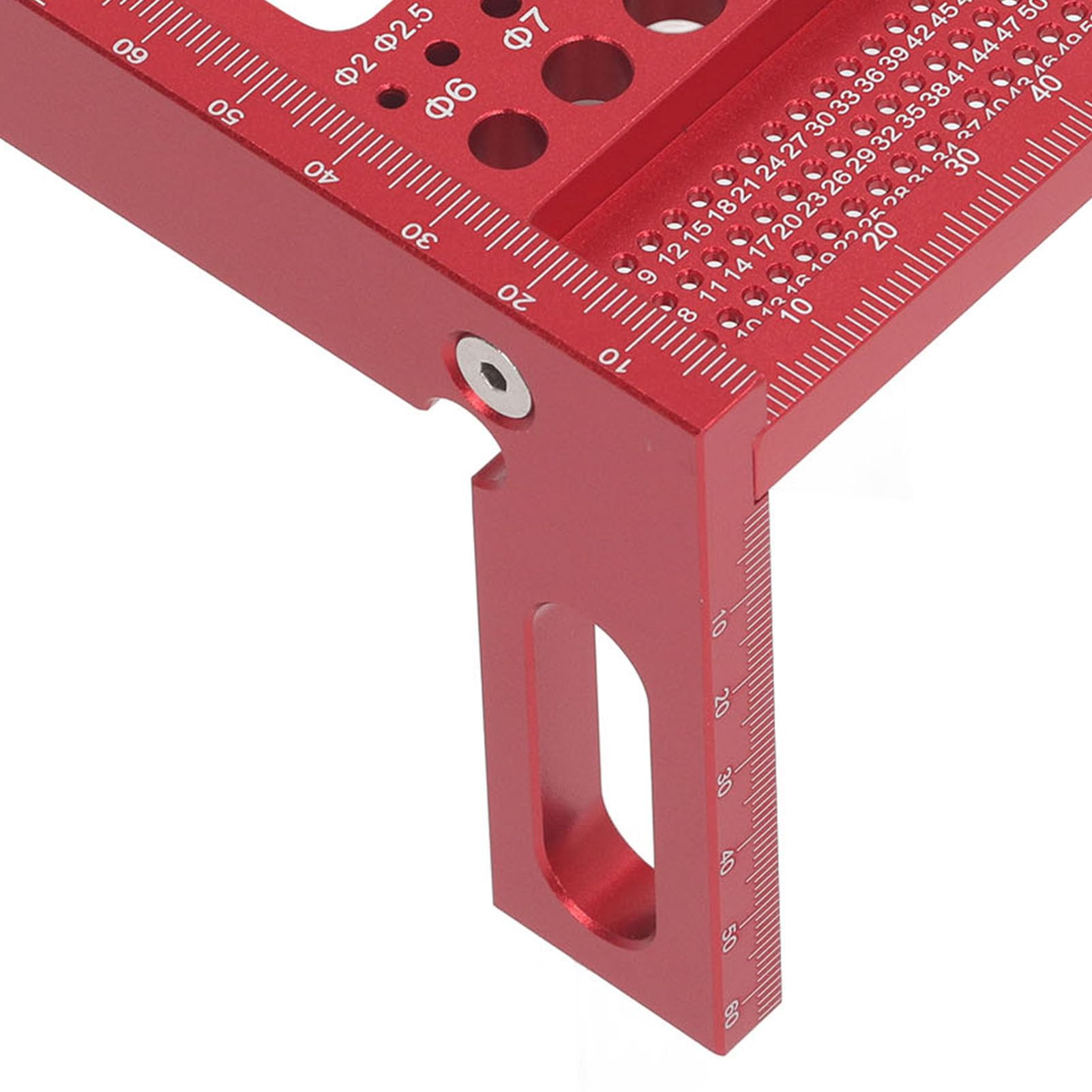 MRKU Righello di misurazione multiangolo 3D, Squadra Triangolare in Lega di Alluminio per la Lavorazione del Legno, goniometro per Linee di Disegno