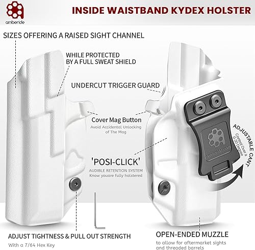 Miniatura 3 de Taurus G3CG2C IWB KYDEX Funda ajustada pistola Taurus G3C  G2C  G2S y Millennium G2 PT111  PT140  Cintura interior  Cant ajustable  Fabricado en