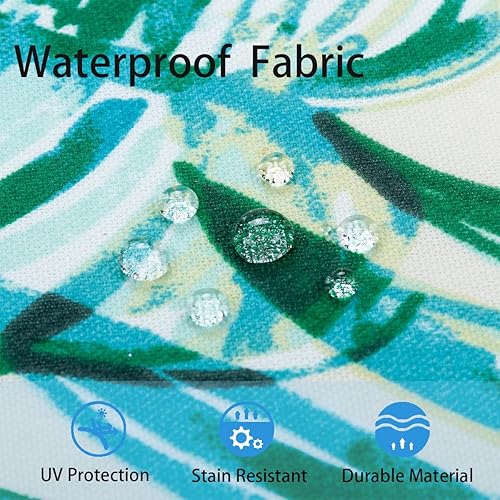 Miniatura 183 de FUNHOME Funda de cojín de banco para exteriores de 42 x 18 x 3 pulgadas, funda impermeable con cremallera y lazos, funda resistente a la Medalla