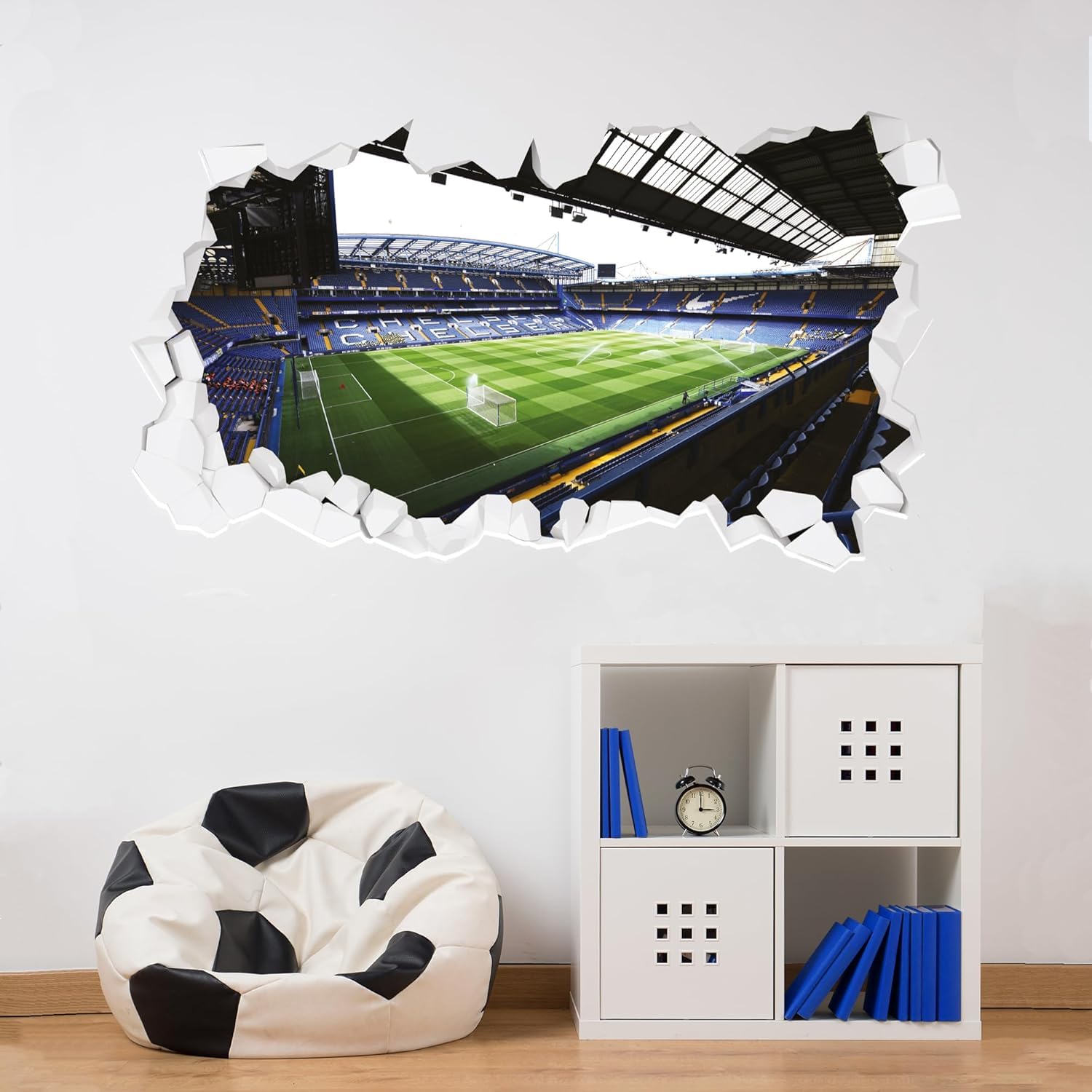 Chelsea Football Club Official Stamford Bridge Stadium Broken Wall Mural Sticker (180cm x 90cm)