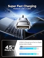 Vista 3 de LISEN Cable USB C a USB C, cables de carga rápida de 240 W, tipo C, cable de carga rápida tipo C PS/2, cable de carga para iPhone 17 16 iPad