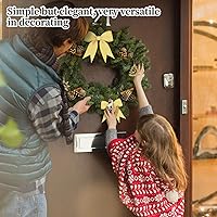 Vista 8 de Cinta amarilla de arpillera con alambre de 1.5 pulgadas, cintas de 10 yardas para árboles de Navidad, coronas, lazos de regalo, decoración