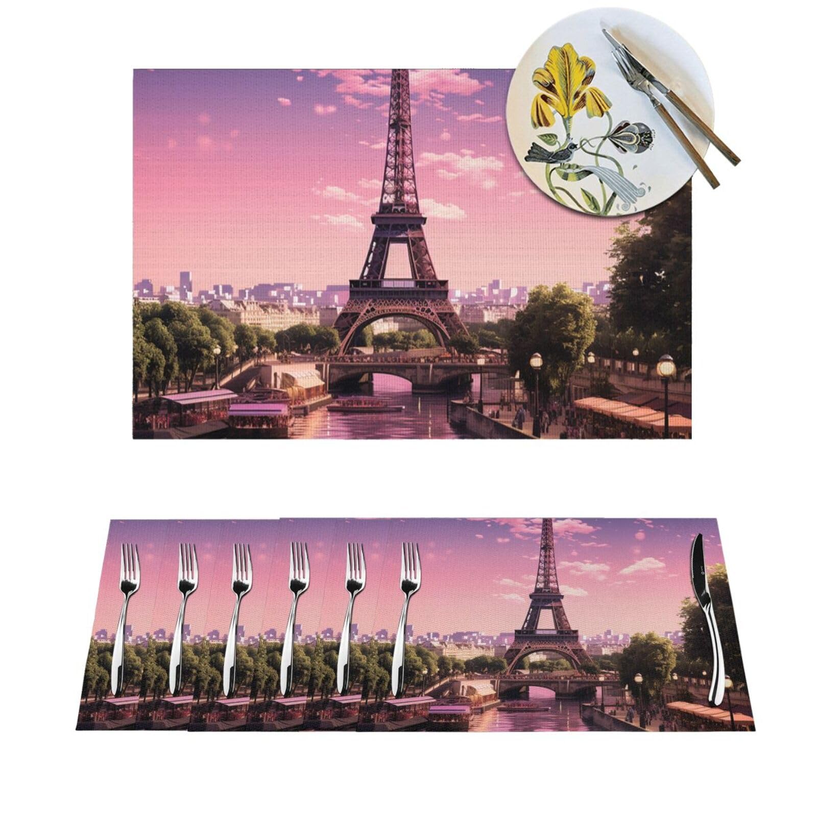 Sets de table en PVC lot de 6 lavables et design pour cuisine moderne