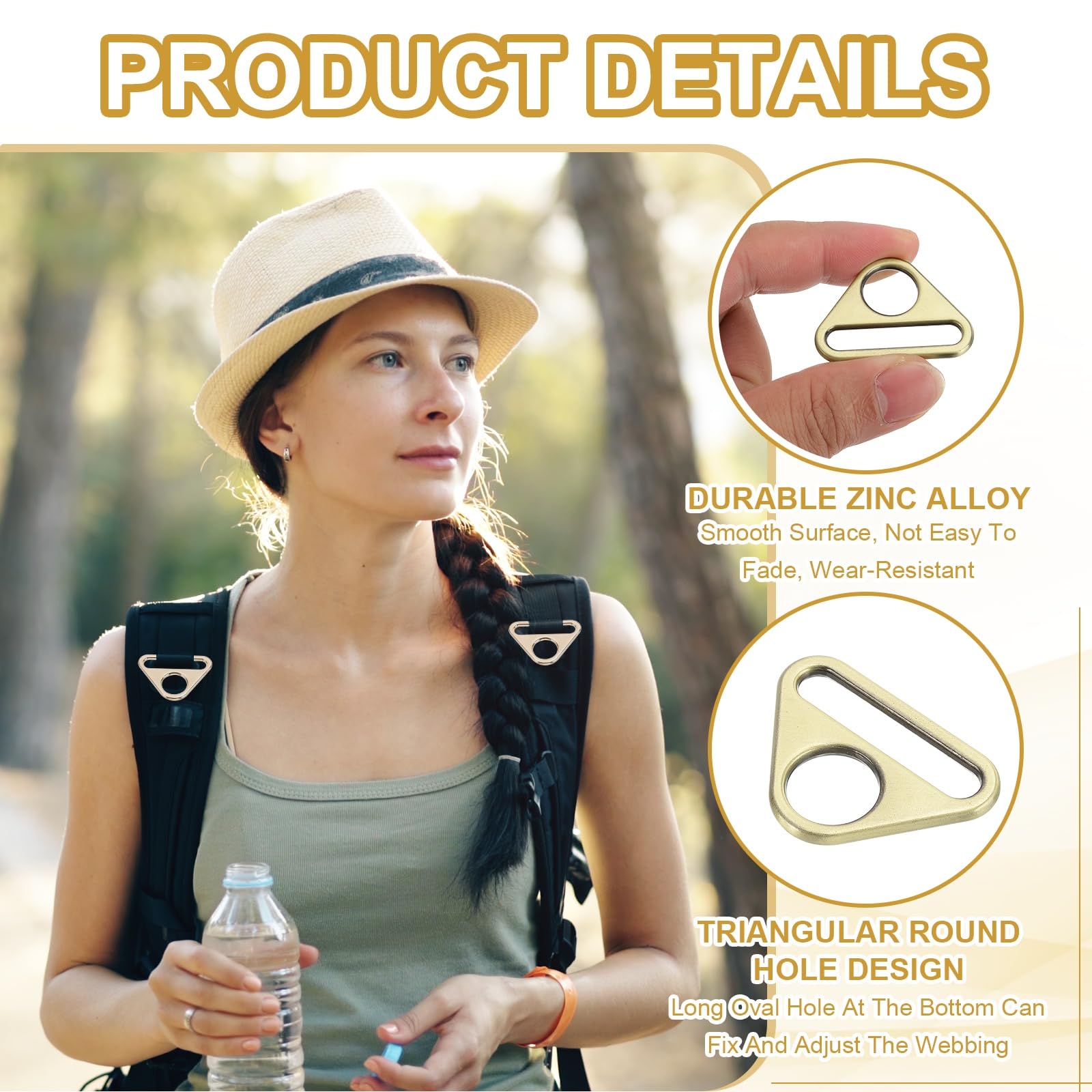 PATIKIL Triangle Buckle Adjuster D Ring - Image 3