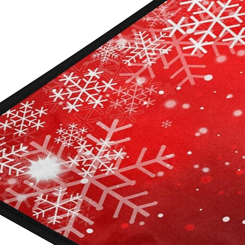 Miniatura 2 de Blueangle Tapete de cocina antifatiga rojo de estilo navideño, tapete decorativo, impermeable, antideslizante, para uso en interiores y exteriores,