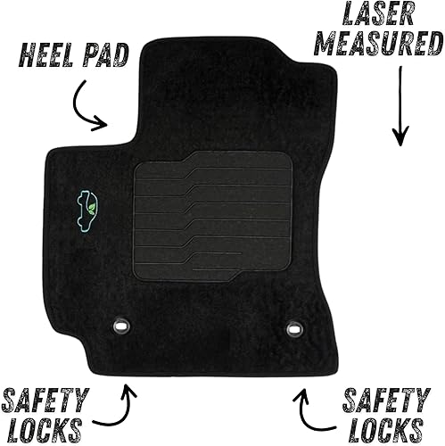 Miniatura 2 de ecoMats Tapetes de piso para Toyota Corolla 2014, 2015, 2016, 2017, 2018, 2019, con almohadilla antideslizante para el talón y cerraduras de