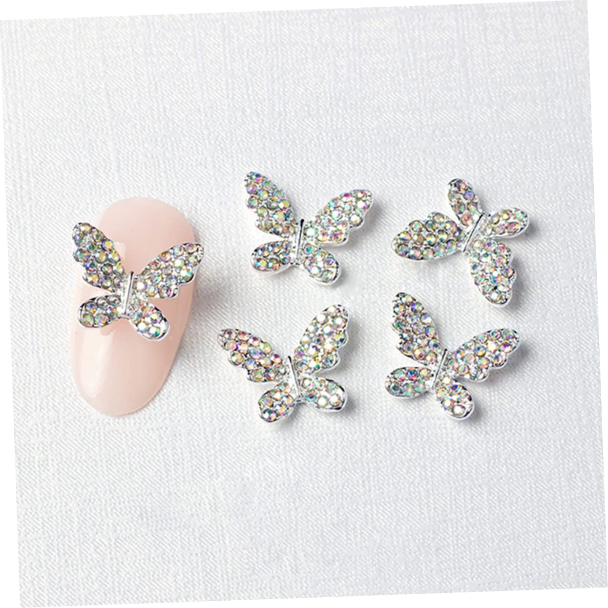Healeved 88 Piezas Decoración De Uñas De Adornos Metálicos Etiqueta Engomada Del Clavo De Lentejuelas Gemas De Arte De Uñas Manicura Encanto 3d Aleación Tridimensional