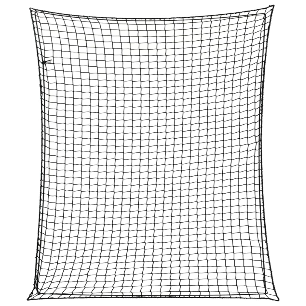 Anhängernetz 3,5x3m mit Gummiseil, Ladungssicherungsnetz für Anhänger, LKW, Pkw, PKW-Netz reißfest schwarz