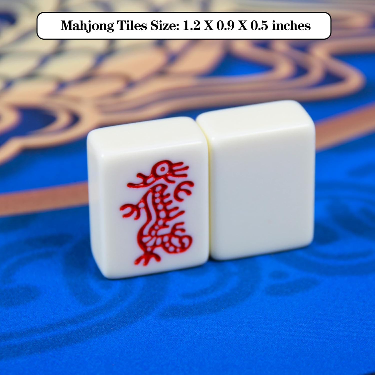 American Mahjong Set 166 Mahjong Tile Set 1.2-inch American Mahjong Tile Set Comes with 31.5x31.5-inch Mahjong Table Mat