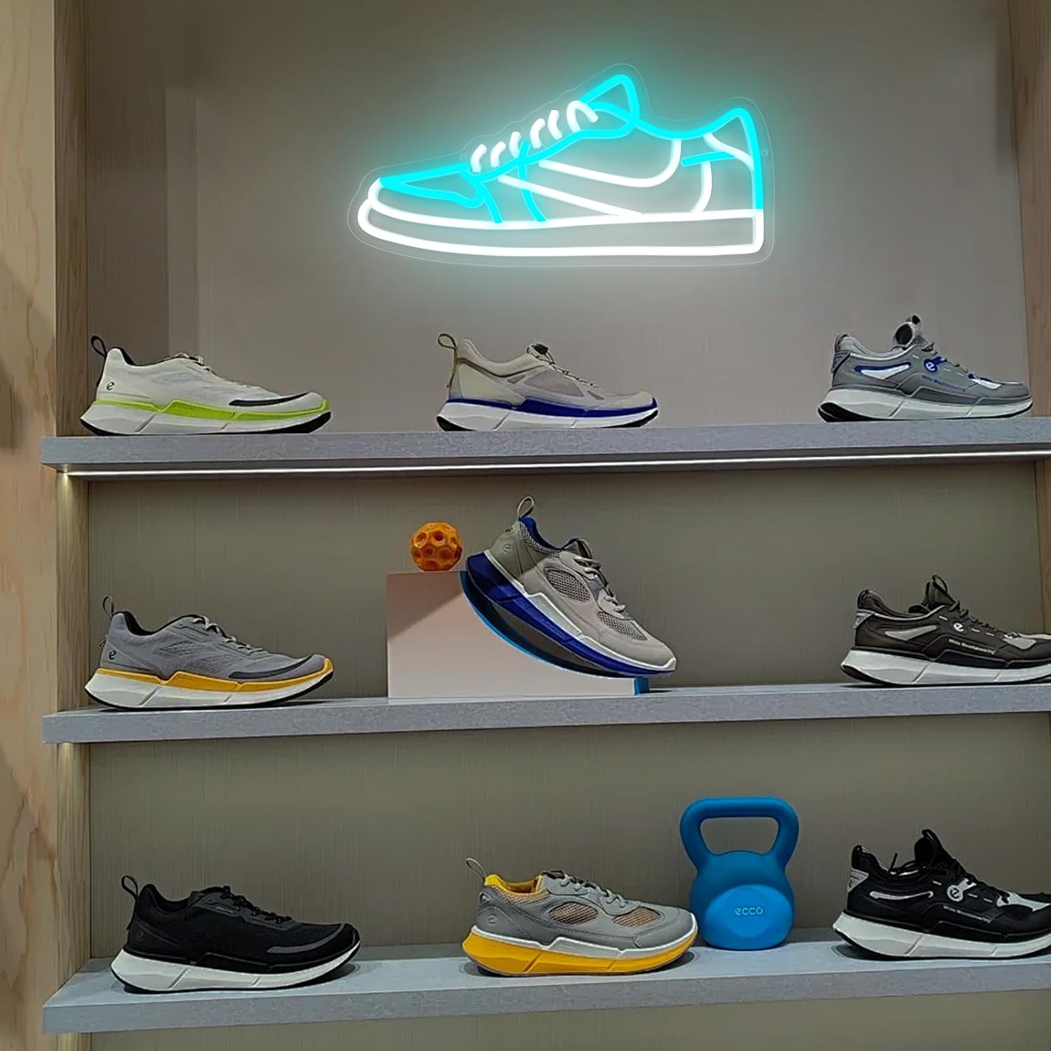 Sneaker Neon Sign 15.8”x7.3”Sports Shoe Neon Light for Wall Decor Dimmable LED Light Up Sign for Boys Bedroom Gaming Room Man Cave Shop Club,Perfect Birthday Party Gift for Men Women Teens