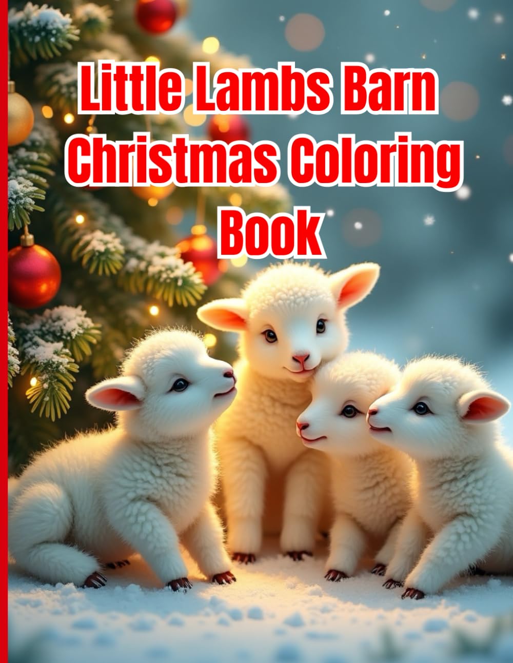 Little Lambs Barn Christmas Coloring Book: A Christian Christmas Coloring Book for Kids Ages 4–8