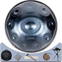 Vista 14 de Tambor de Lluvia Chime - Tambor de lluvia de 8 notas de 6 pulgadas para jardín exterior, con bolsa, libro de música, baquetas, soporte para mazo