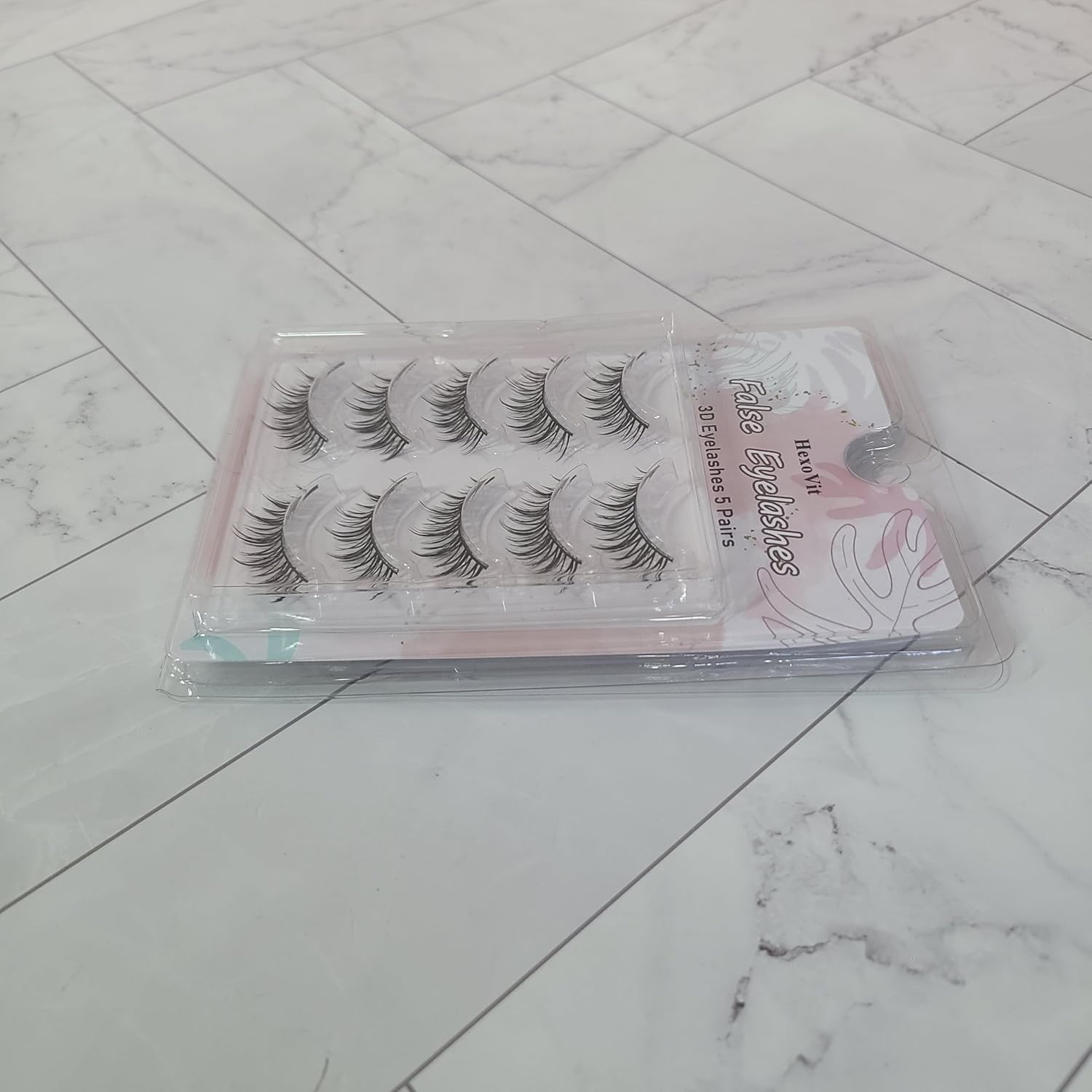 False Eyelashes, 5 Pairs 3D Natural False Eyelashes, Lightweight Reusable Faux Mink Lashes, Natural Look Strip Eyelashes for Daily Makeup