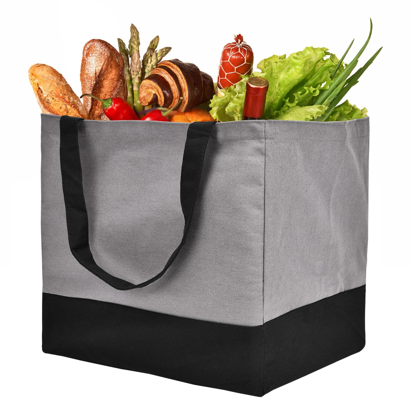 Amazon.com: CNaiyunpin Canvas Reusable Grocery Bags Heavy Duty
