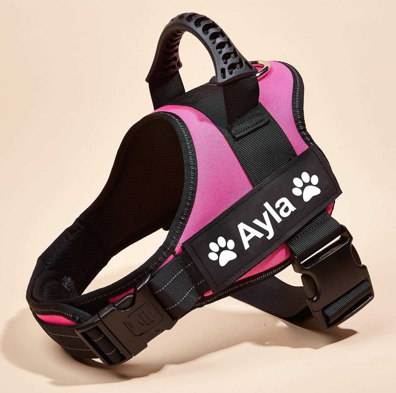 Dihapet Personalized Dog Harness with Pet Name & Phone Number, No Pull Dog Vest,Escape Proof Reflective Dog Harness, Custom Patches with…