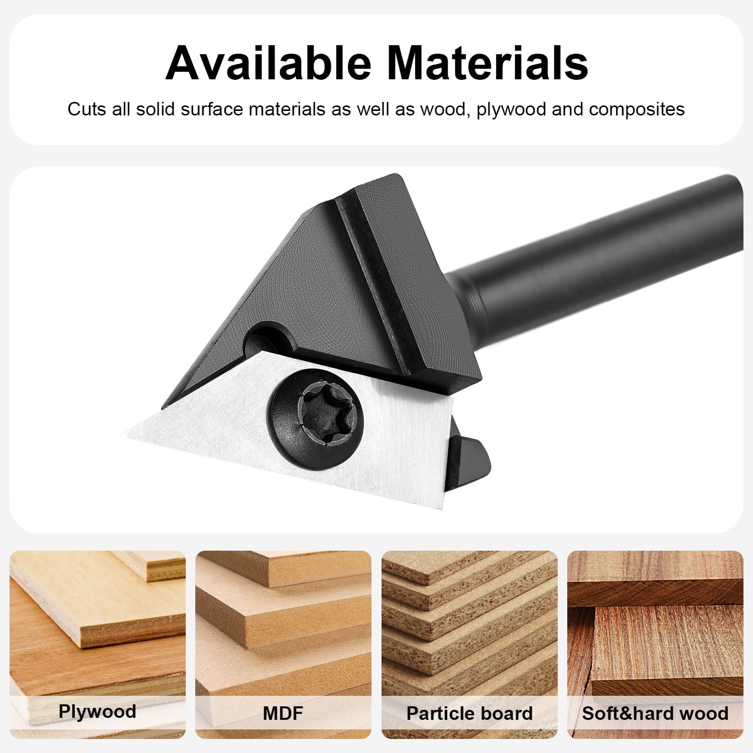 Fresa Per Legno A Spirale SpeTool - Gambo 8 Mm, Lunghezza Taglio 45 Mm, Per CNC E Fresatrici - Foto 9