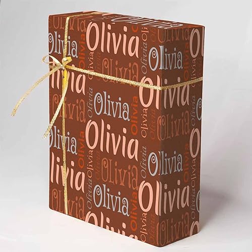 Miniatura 10 de Artsadd Rollos de papel de regalo de cumpleaños personalizados con nombre, papel de regalo de Navidad personalizado para niños, hombres y mujeres,