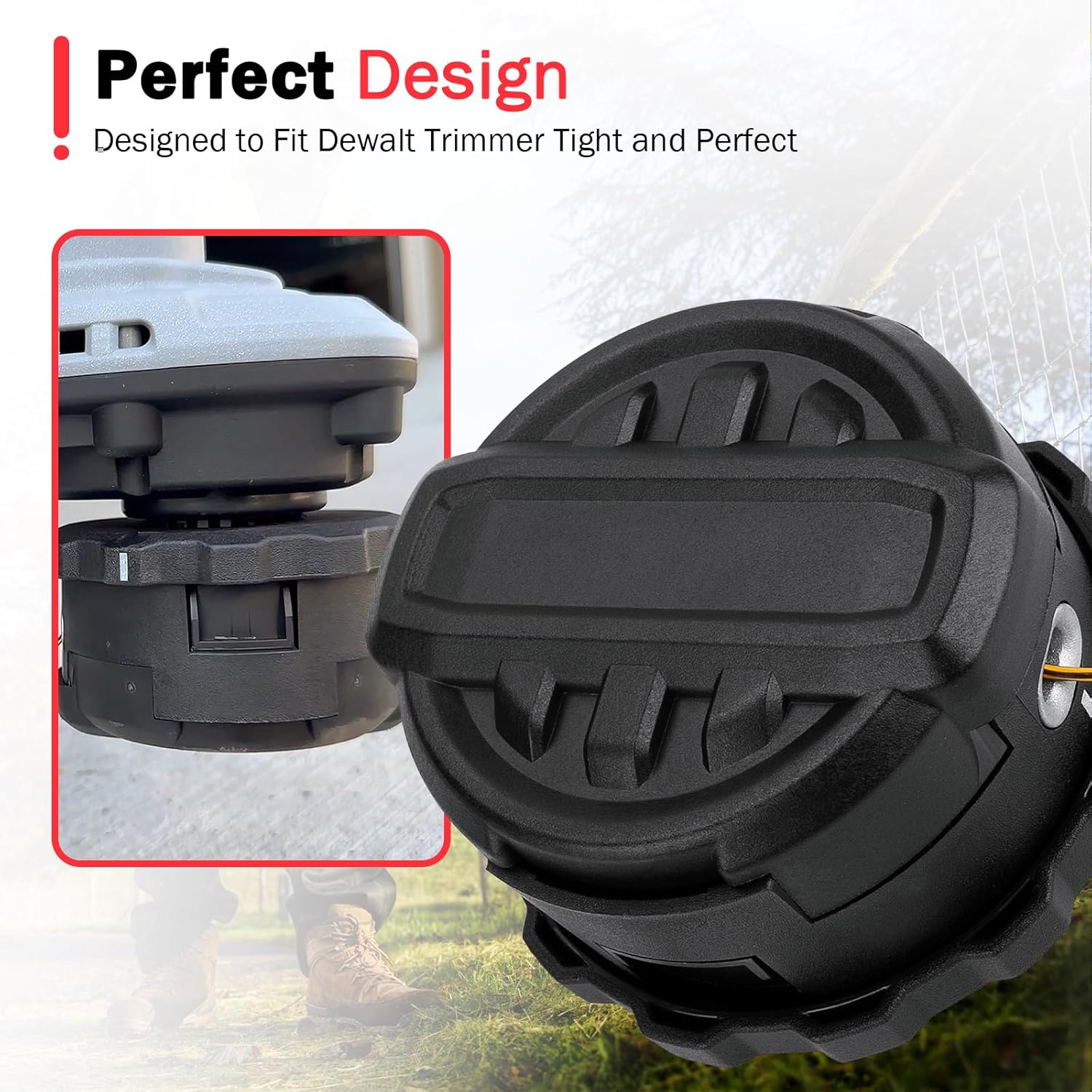 DWO1DT995 Weed Trimmer Head Cap Cover Replacement for Dewalt and String Weed Trimmer Line DWO1DT802, 0.080 Inch 50-Feet