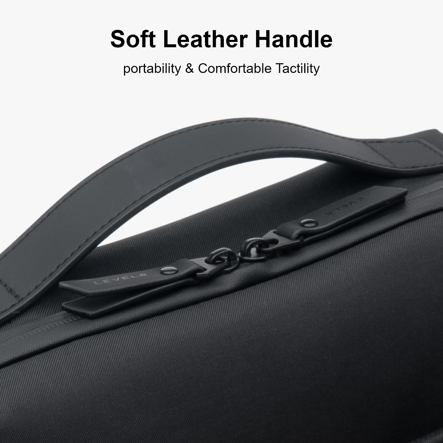 LEVEL8 Bolsa Lavado S Impermeable 6 Bolsillos Viaje Cosmético Gancho Negro