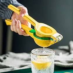Espremedor de limão 2 em 1 de metal, espremedor manual de extração máxima resistente, espremedor de limão, espremedor manual de limão cítrico