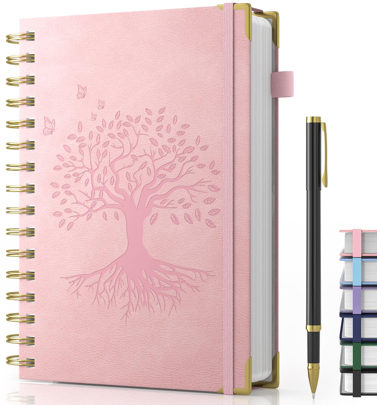 Smarpau Notebook A5, 240Pages Wirebound Spiral Notebooks, 100gsm Thick Paper