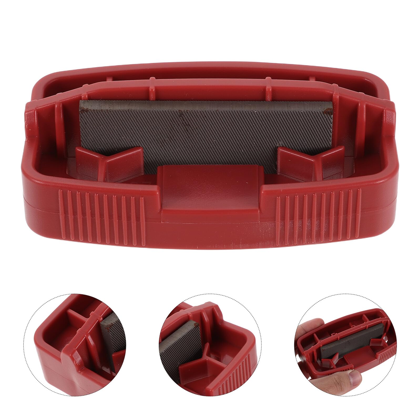 VANZACK Ajustador de Ángulo Lateral para Esquí y Snowboard Regla de Medición Precisa en Color Rojo Herramienta para Afilar Cantos Control de Bisel para Deportes de Invierno Accesorio
